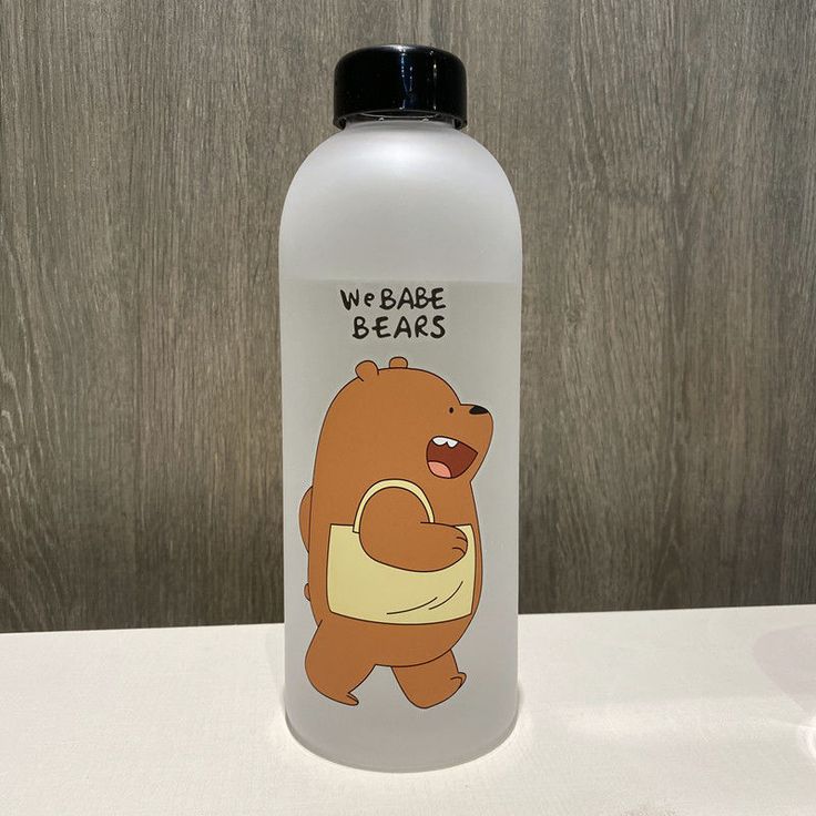 Cute Panda Frosted Water Bottle