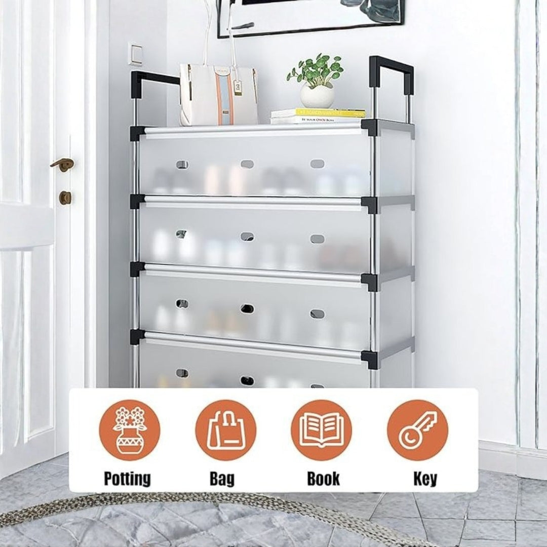 4layers Transparent Shoe Rack