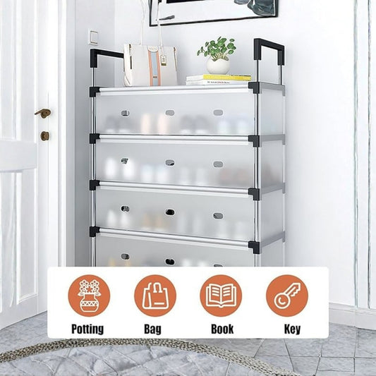 4layers Transparent Shoe Rack