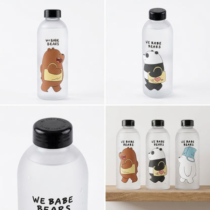 Cute Panda Frosted Water Bottle
