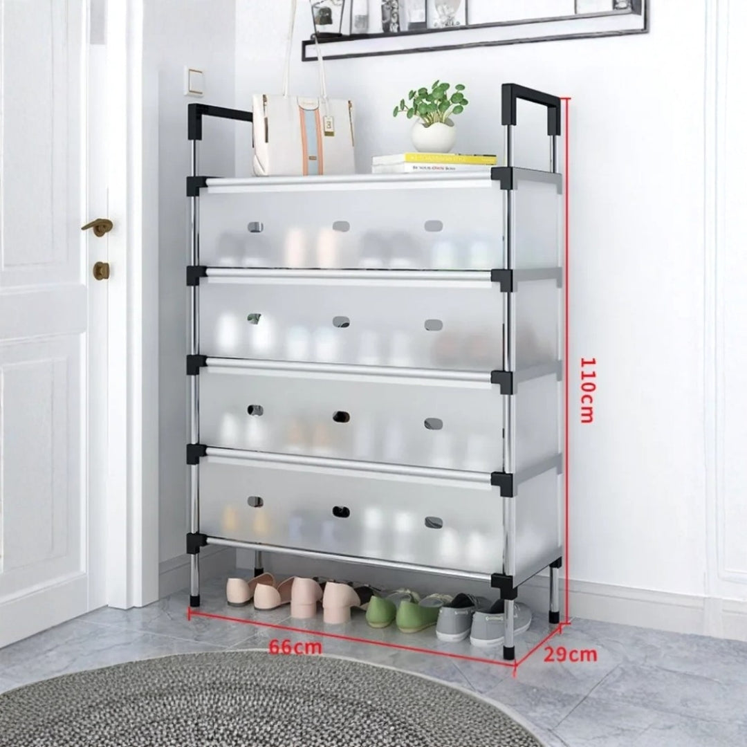 4layers Transparent Shoe Rack