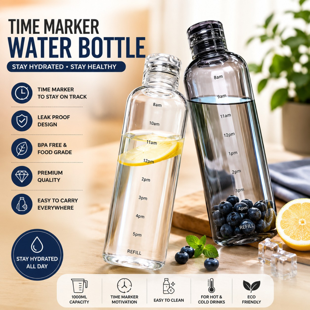 Time Marker Cute Water Bottle