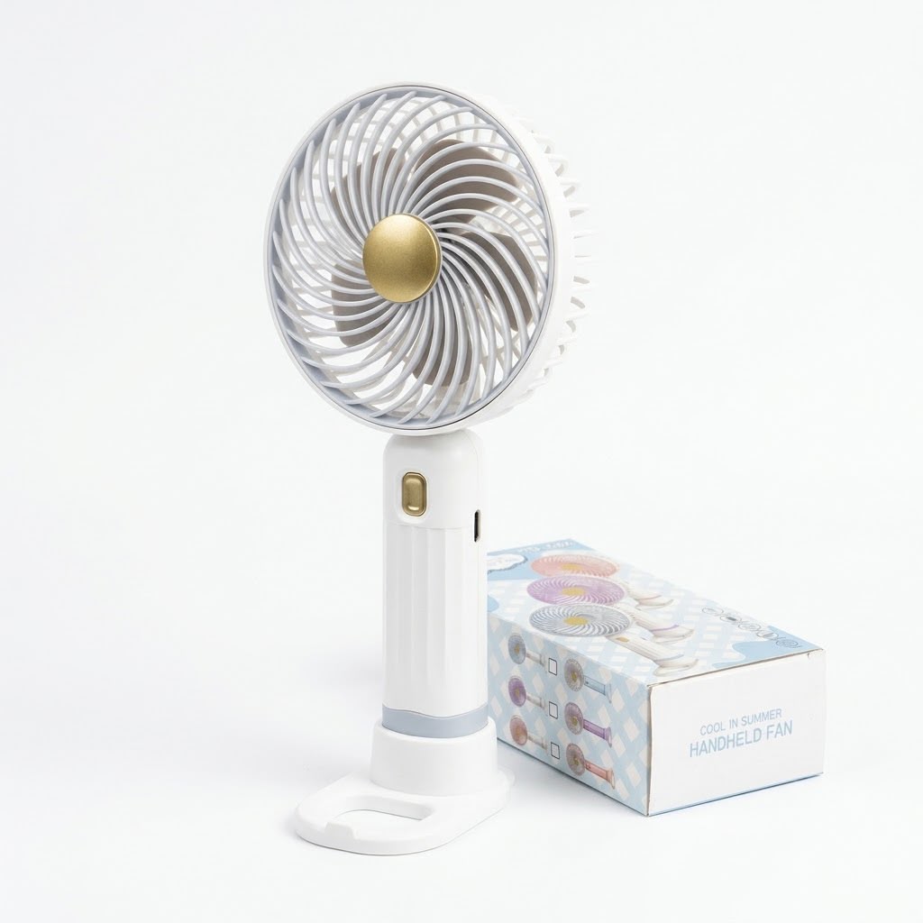Big Handheld & Desk Fan with Stand