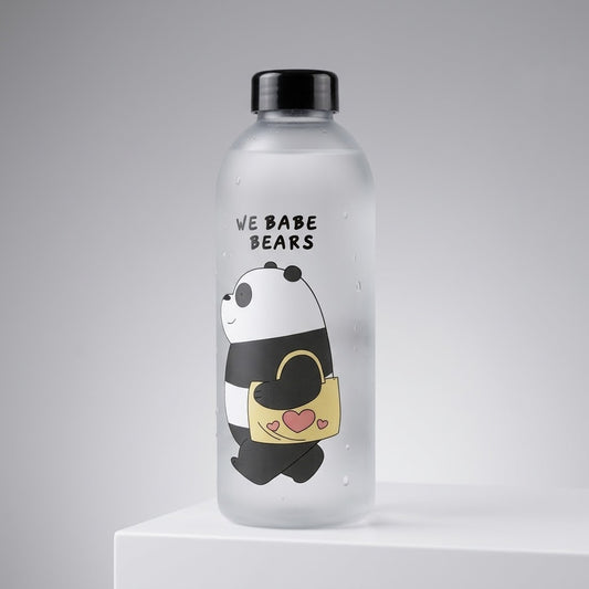 Cute Panda Frosted Water Bottle